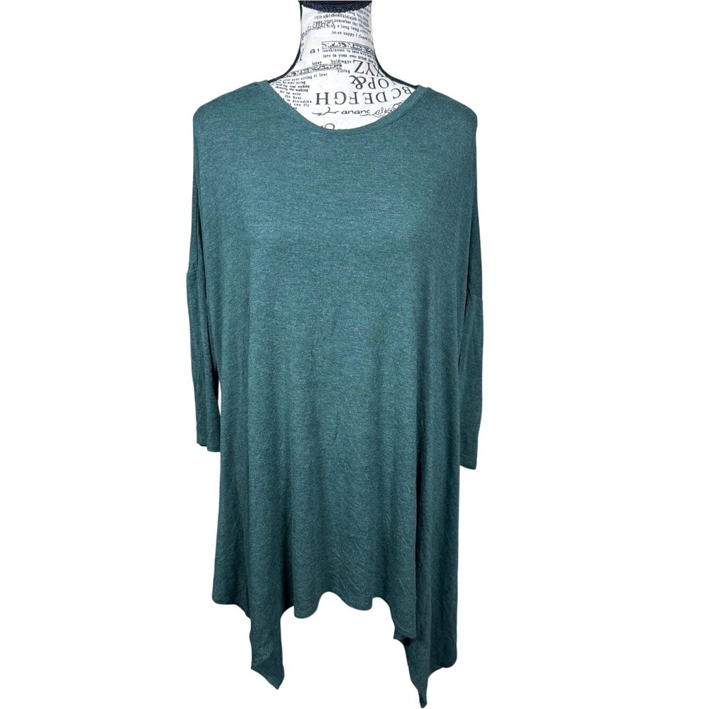 Matilda Jane‎ Teal Heather Scoop Neck Top